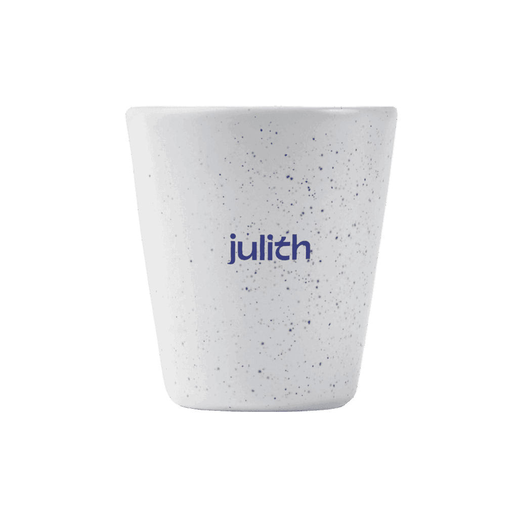 Aoomi 300ml cup with 'julith' logo