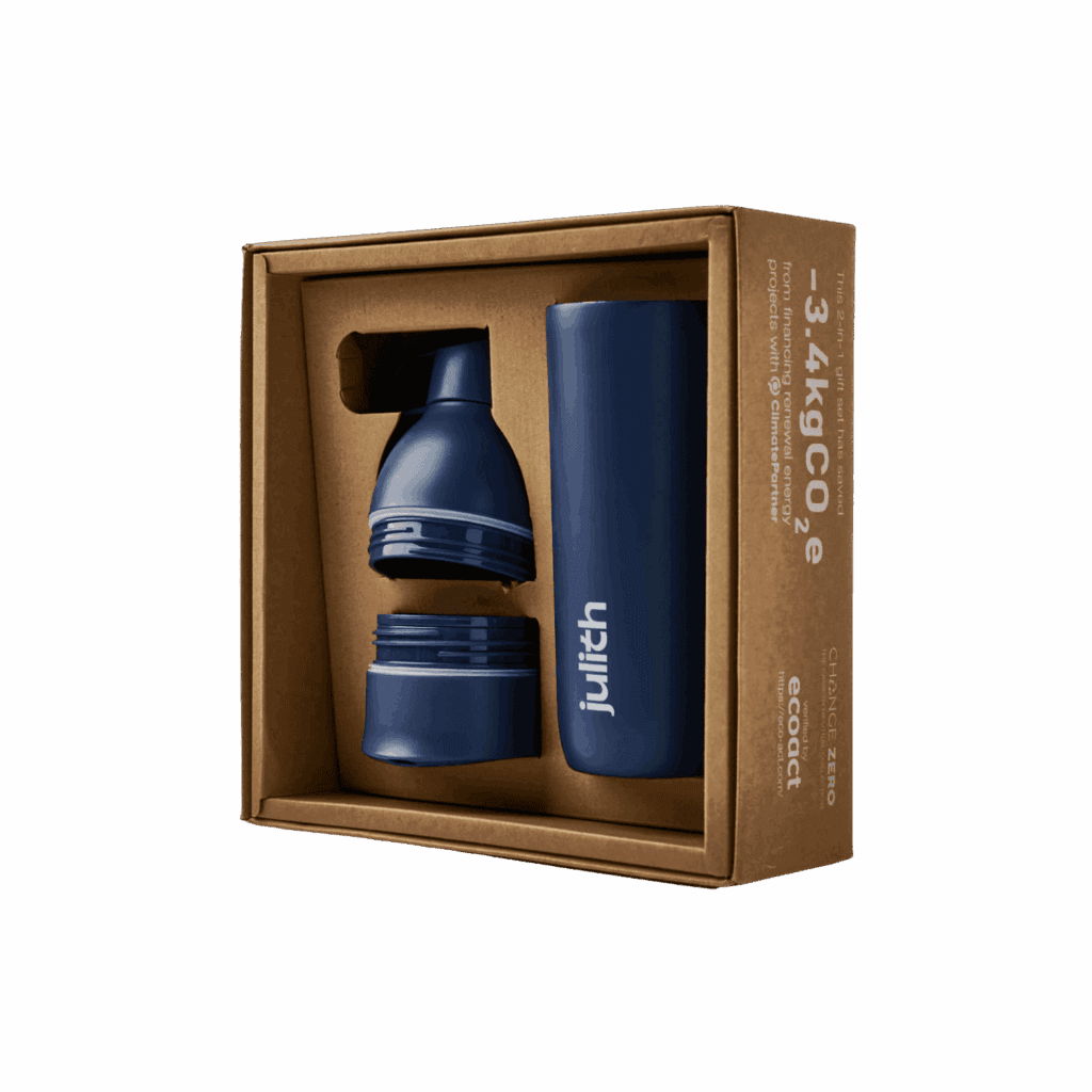 Julith Blue 2 in 1 Bottle Set with box