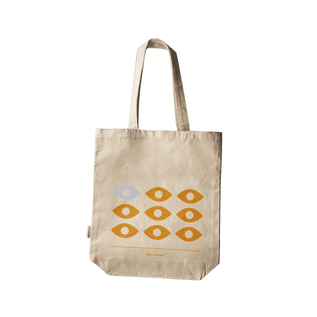 Julith Canvas Tote with Eyes on it