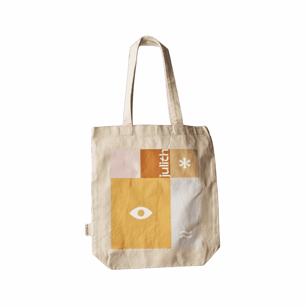 Julith Canvas Tote with abstract design