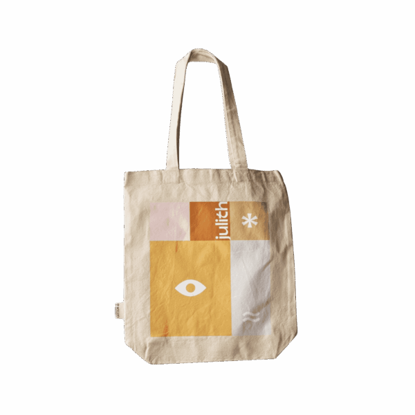 Julith Canvas Tote with abstract design