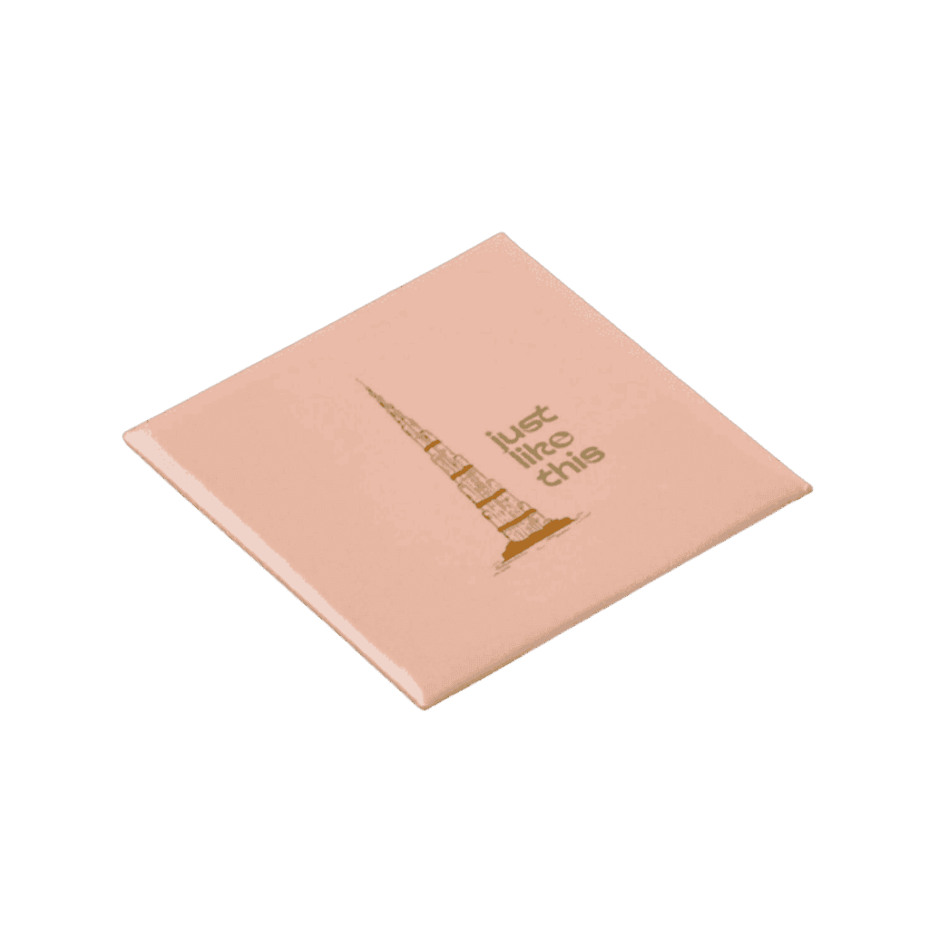 Julith Fridge Magnet with Burj Khalifa Icon on pink background