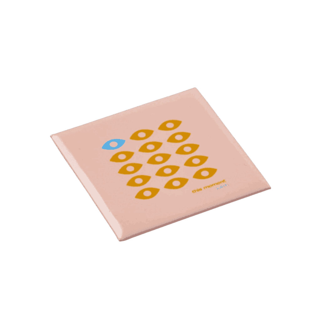 Julith Fridge Magnet with eye pattern on pink background