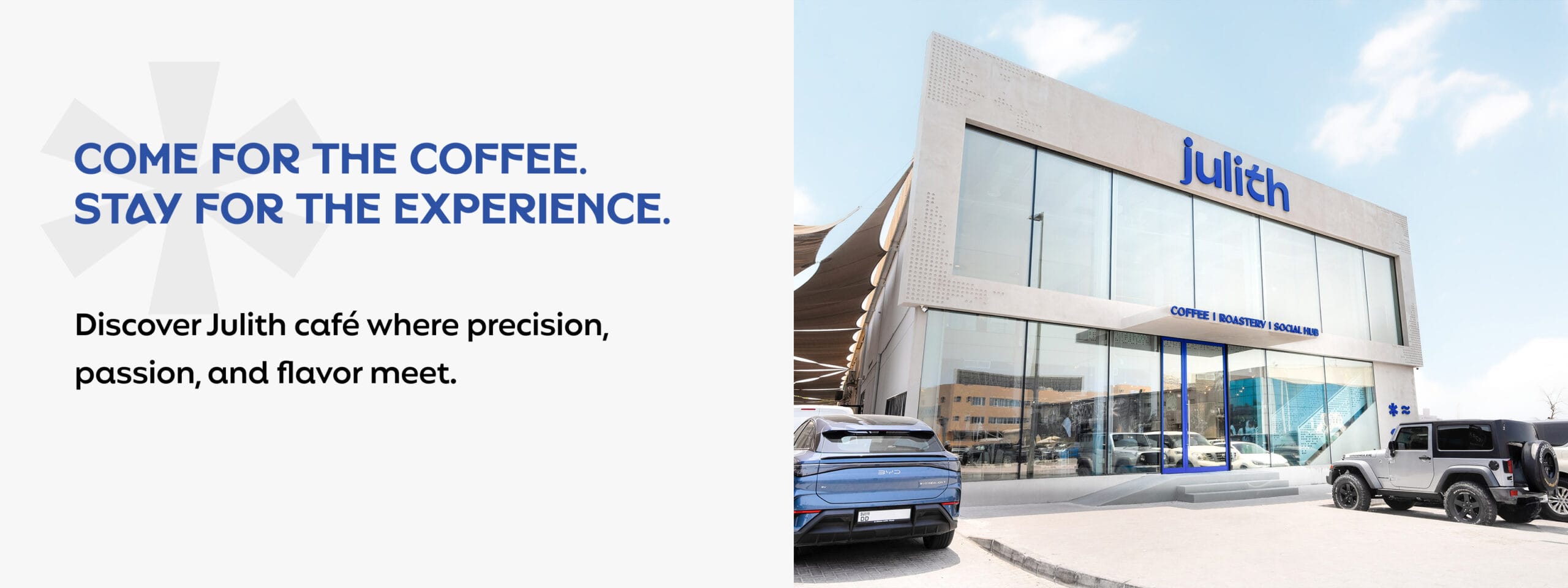 Julith Coffee Shop promoting quality coffee experience.