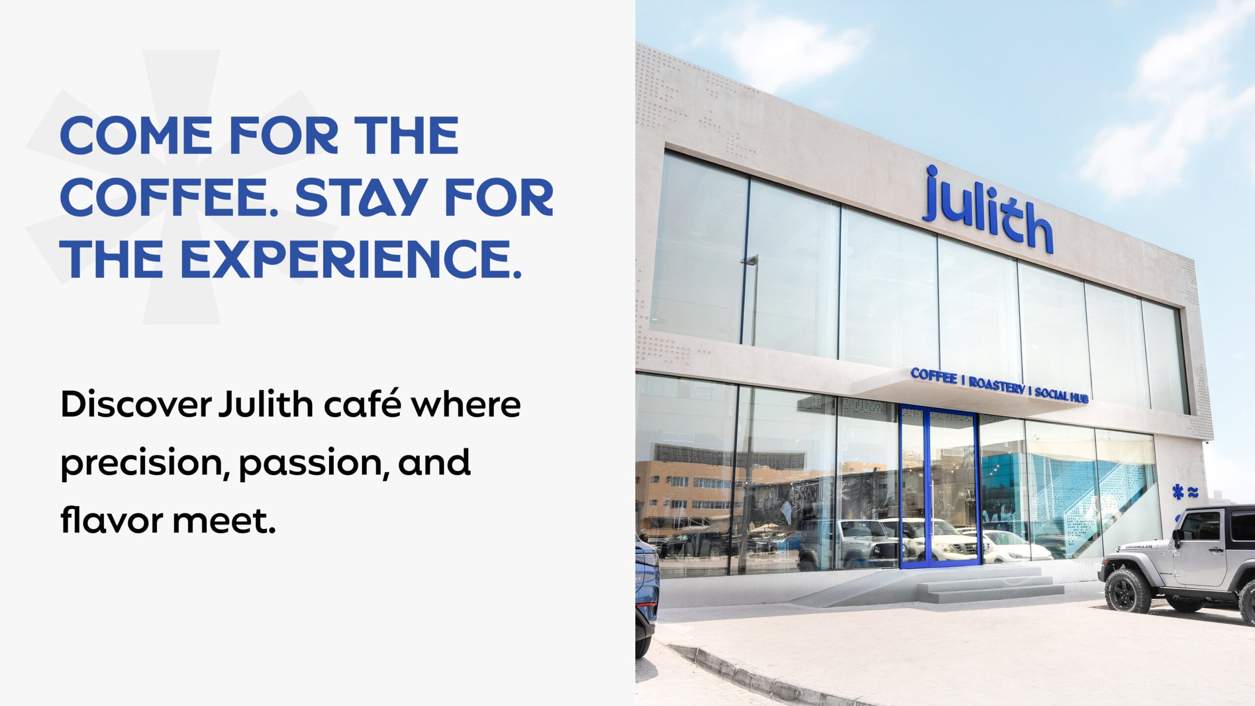 Julith Coffee Shop promoting quality coffee experience.