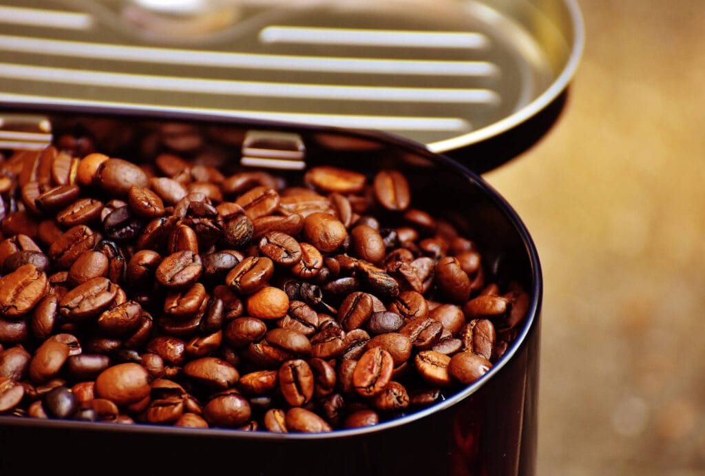 Coffee Beans in Storage Cup