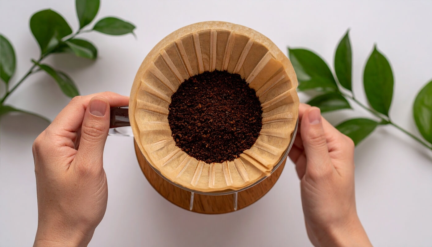 Coffee Filter Selection and someone who holding the coffee filter