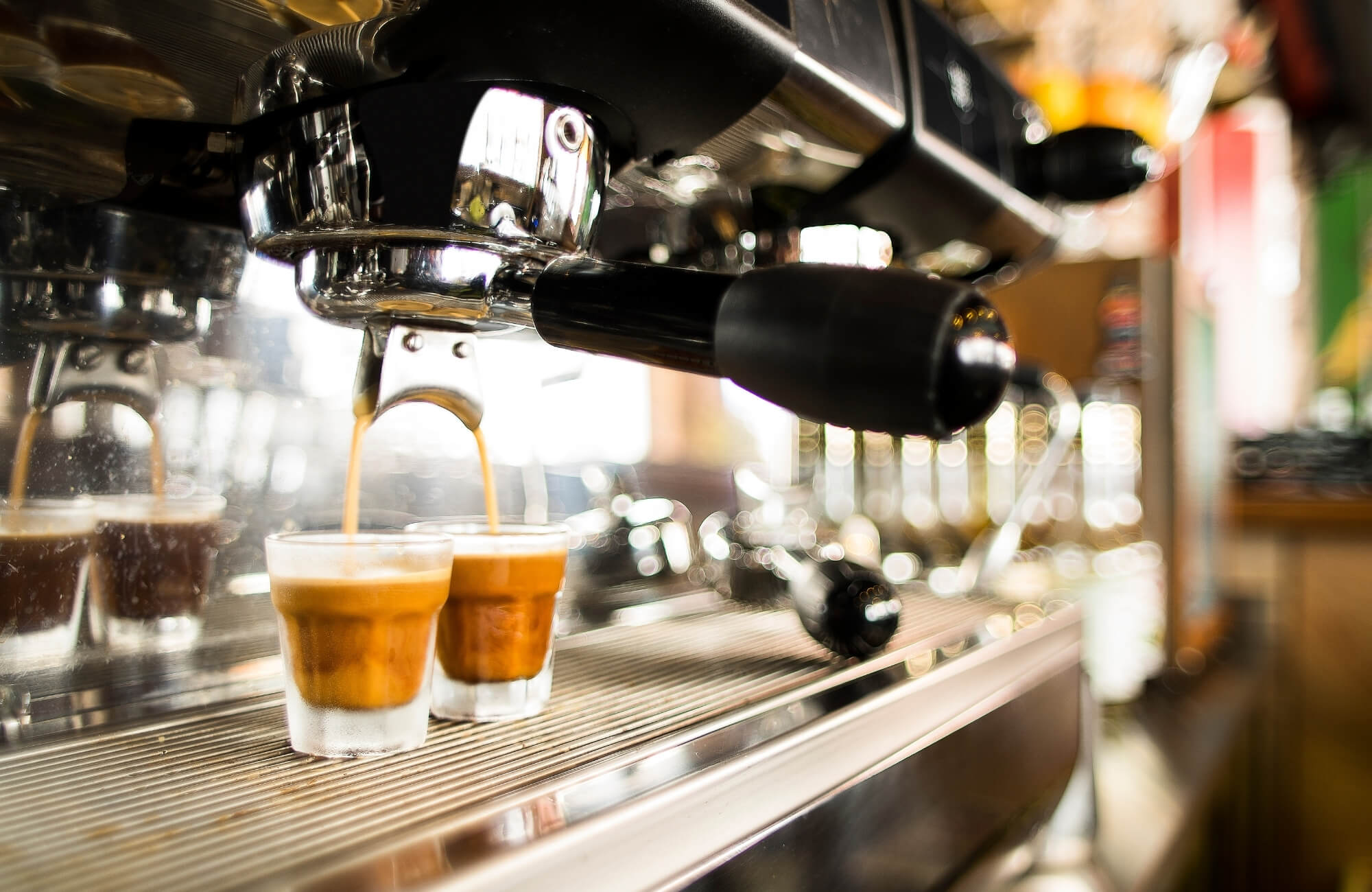 Espresso Machine Selection and 2 cup of espresso