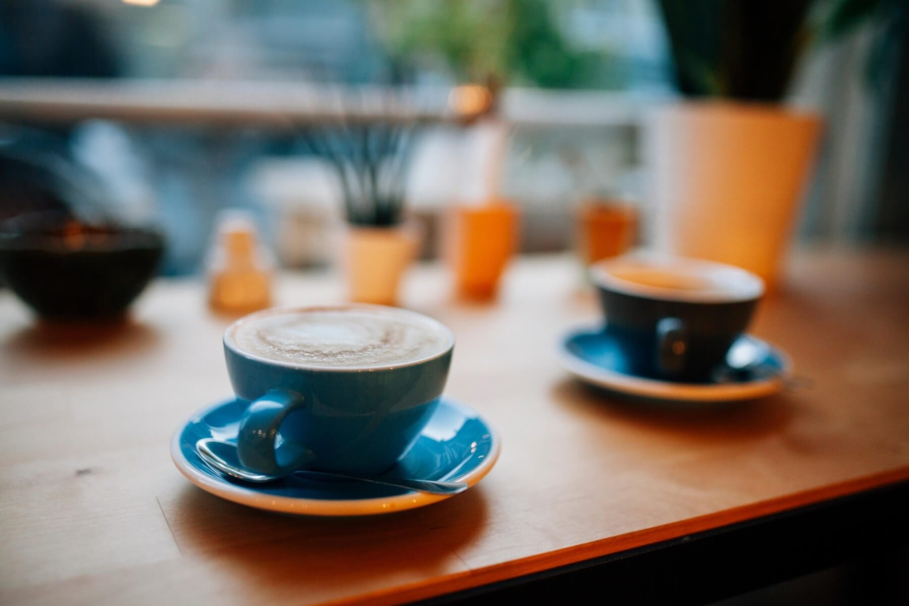Milk Coffee Drinks on the table