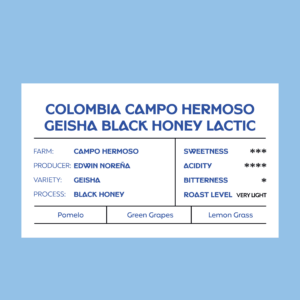 Colombia Campo Hermoso Geisha Black Honey Lactic
