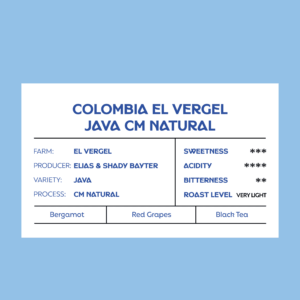 Colombia El Vergel Java CM Natural