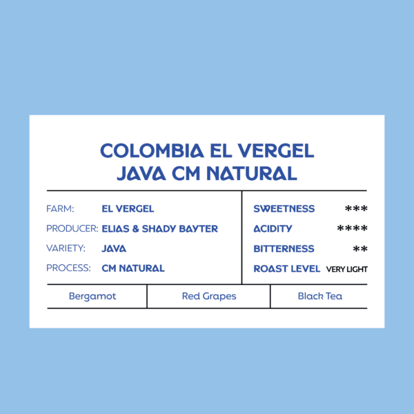 Colombia El Vergel Java CM Natural